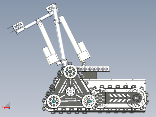 基于solidworks的多节履带煤矿救援机器人设计二维三维说明书后视缩略图