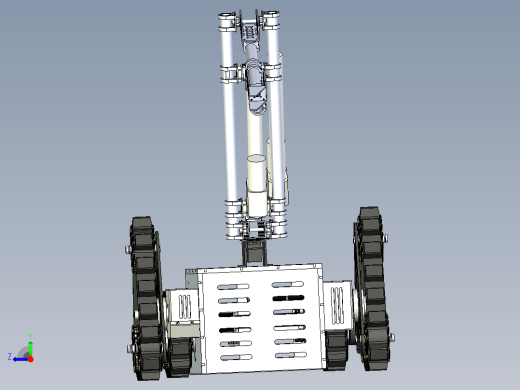 基于solidworks的多节履带煤矿救援机器人设计二维三维说明书右视缩略图