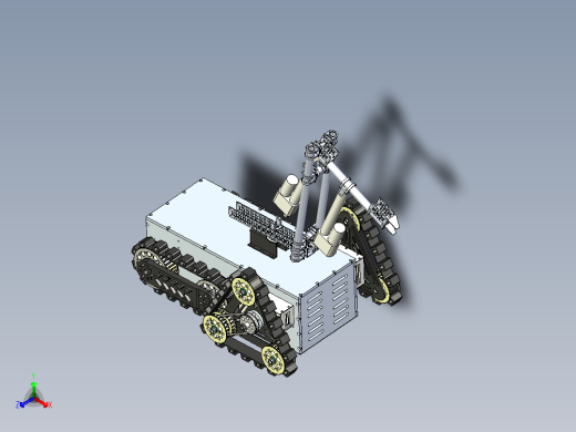 基于solidworks的多节履带煤矿救援机器人设计二维三维说明书正等轴测缩略图