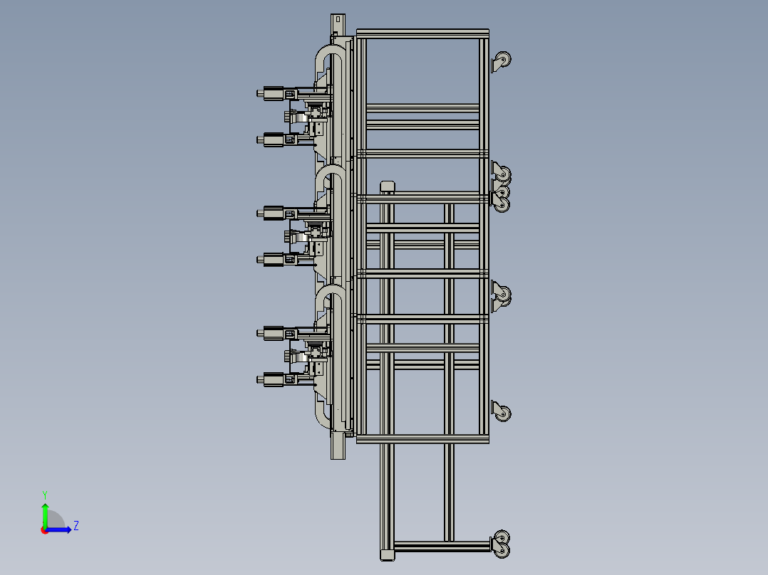 平板电脑电池自动测试生产线左视图