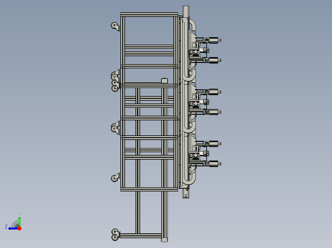平板电脑电池自动测试生产线右视图