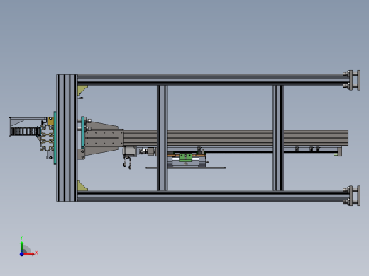 龙门架两轴移动式标耙sw18可编辑前视缩略图