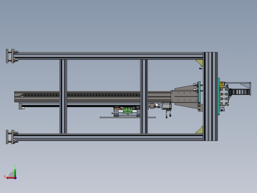 龙门架两轴移动式标耙sw18可编辑后视缩略图
