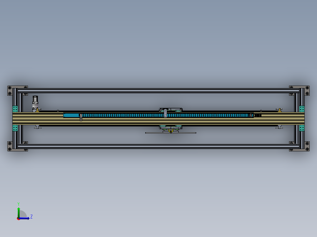 龙门架两轴移动式标耙sw18可编辑左视图