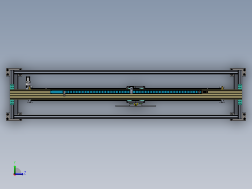 龙门架两轴移动式标耙sw18可编辑左视缩略图