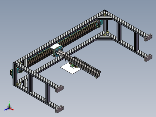 龙门架两轴移动式标耙sw18可编辑正等轴测缩略图
