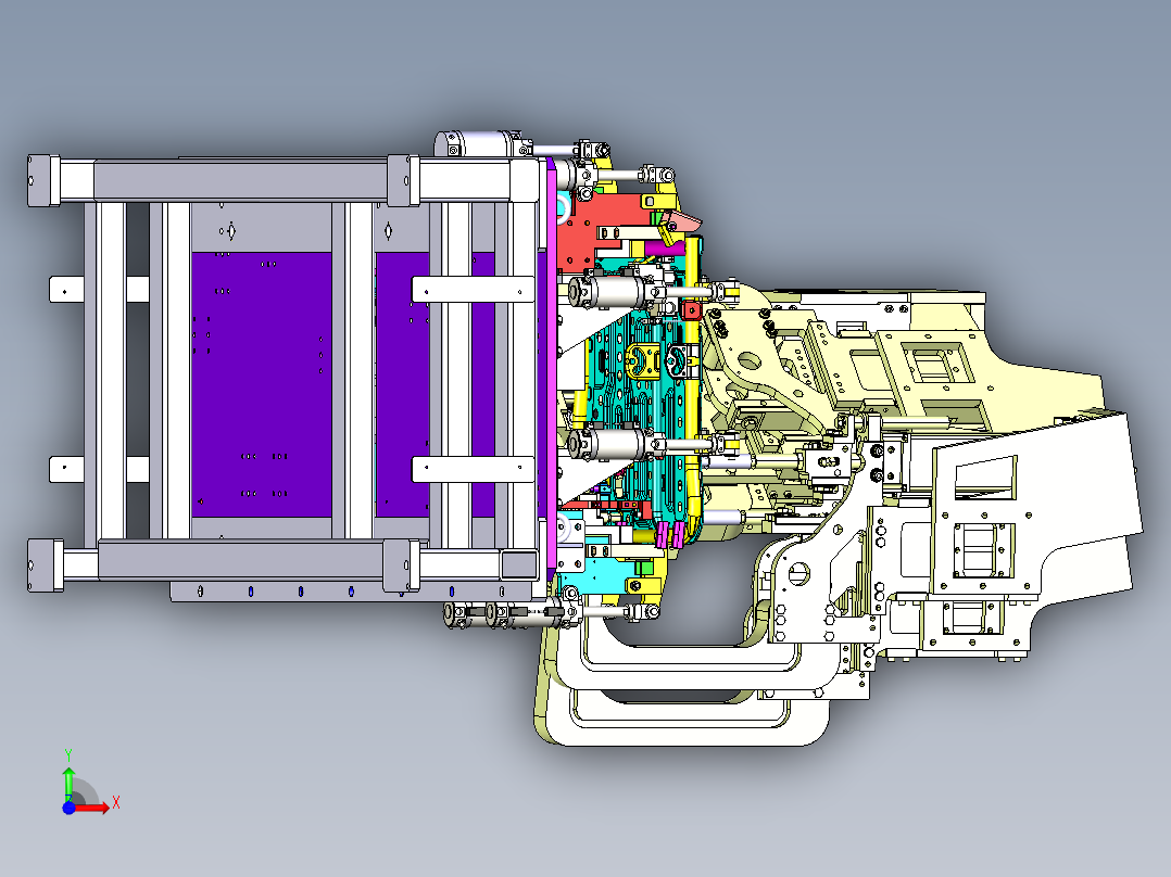 钣金冲孔机设备前视图