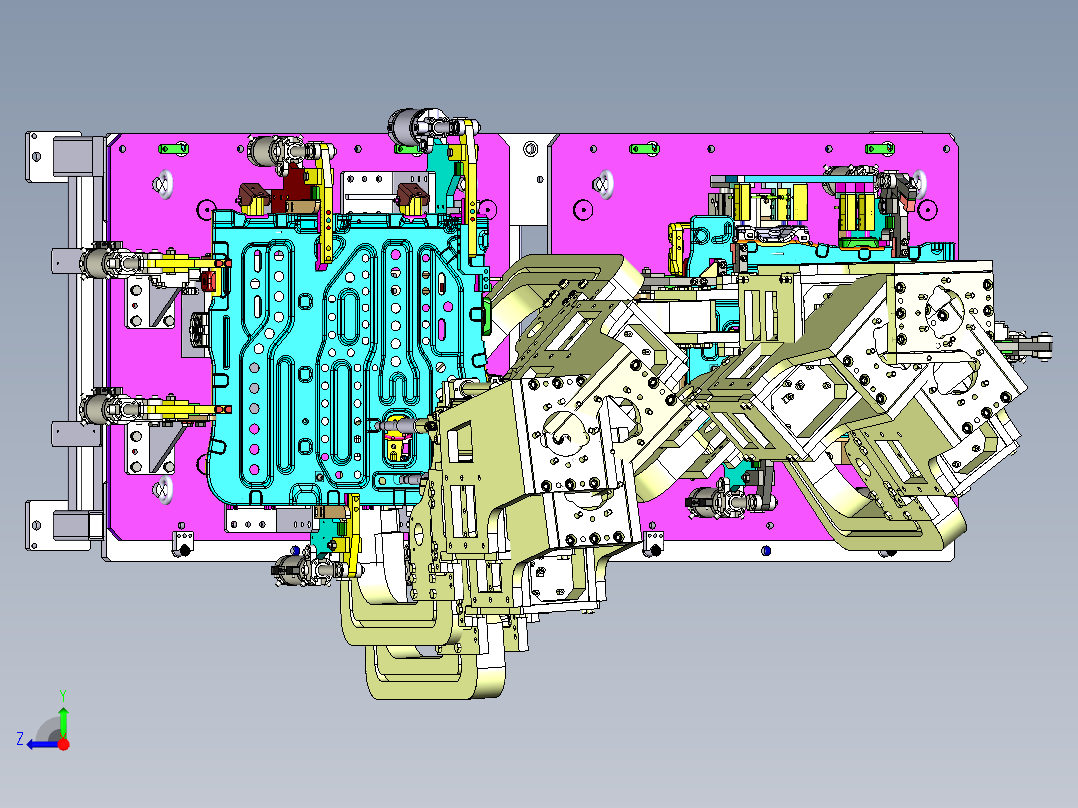 钣金冲孔机设备右视图