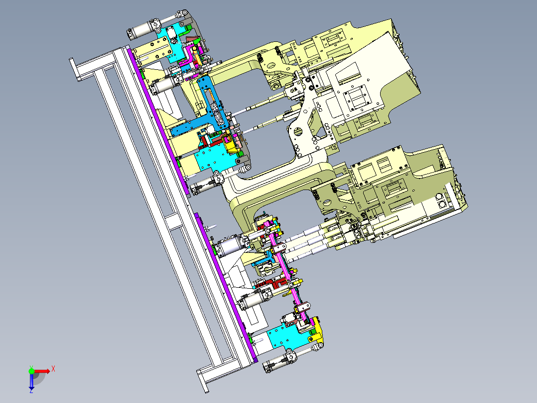 钣金冲孔机设备俯视图