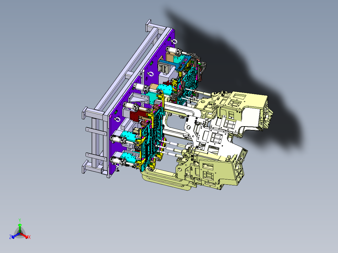 钣金冲孔机设备正等轴测图