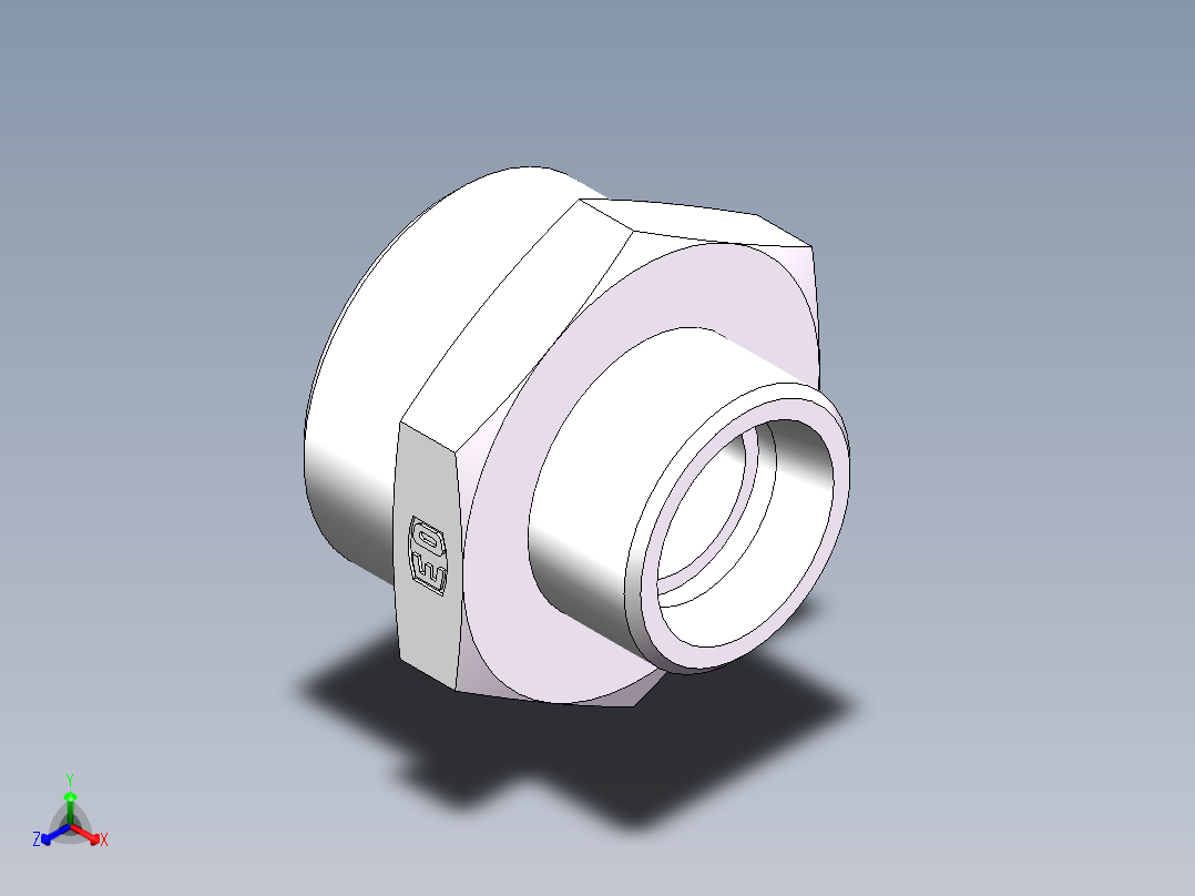 直通变径-GR、1C-26-36正等轴测图