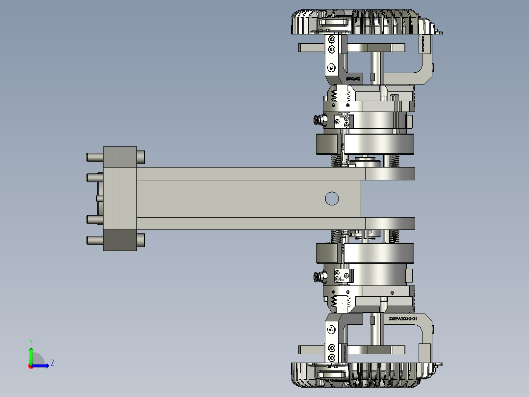 铝合金壳体类抓手左视图