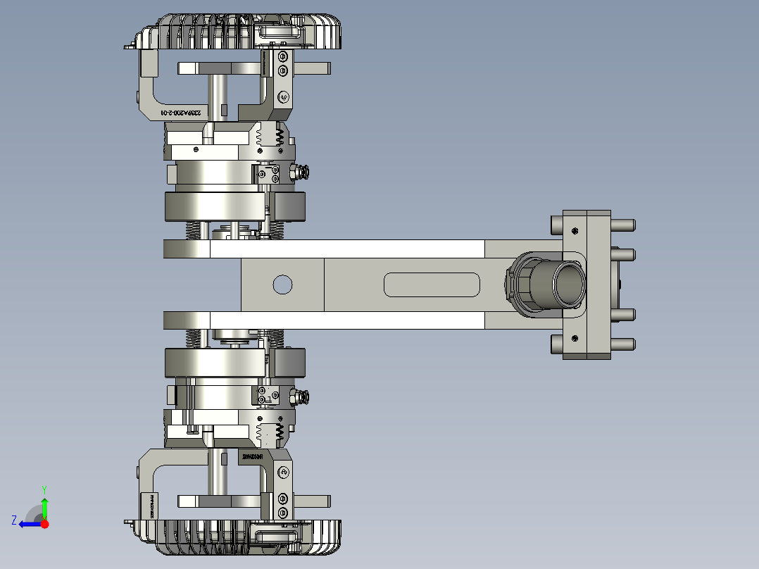 铝合金壳体类抓手右视图