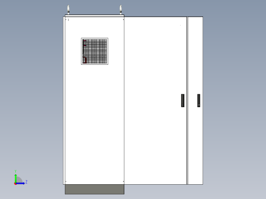 三柜组装双电源630A正装消防风机控制柜 55387左视缩略图
