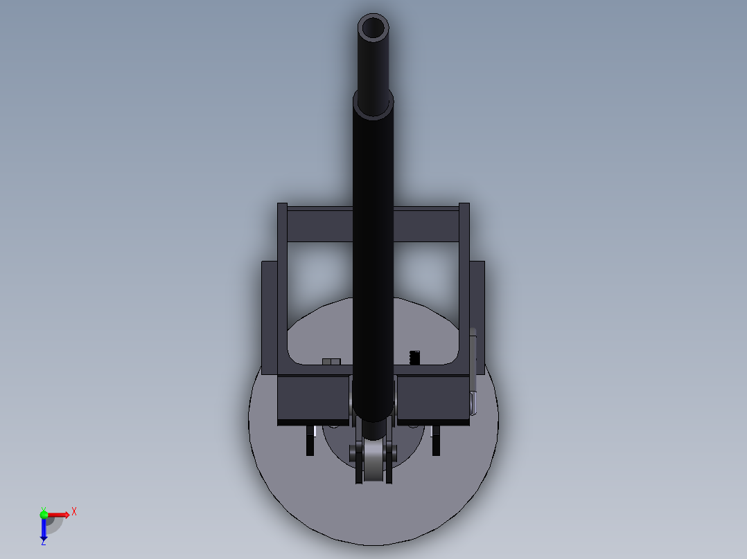 面团挤压机俯视图