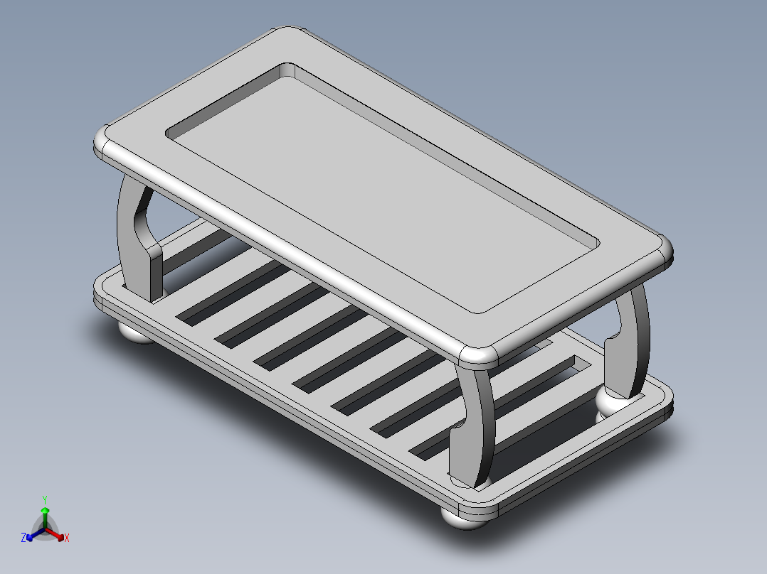 咖啡桌正等轴测图