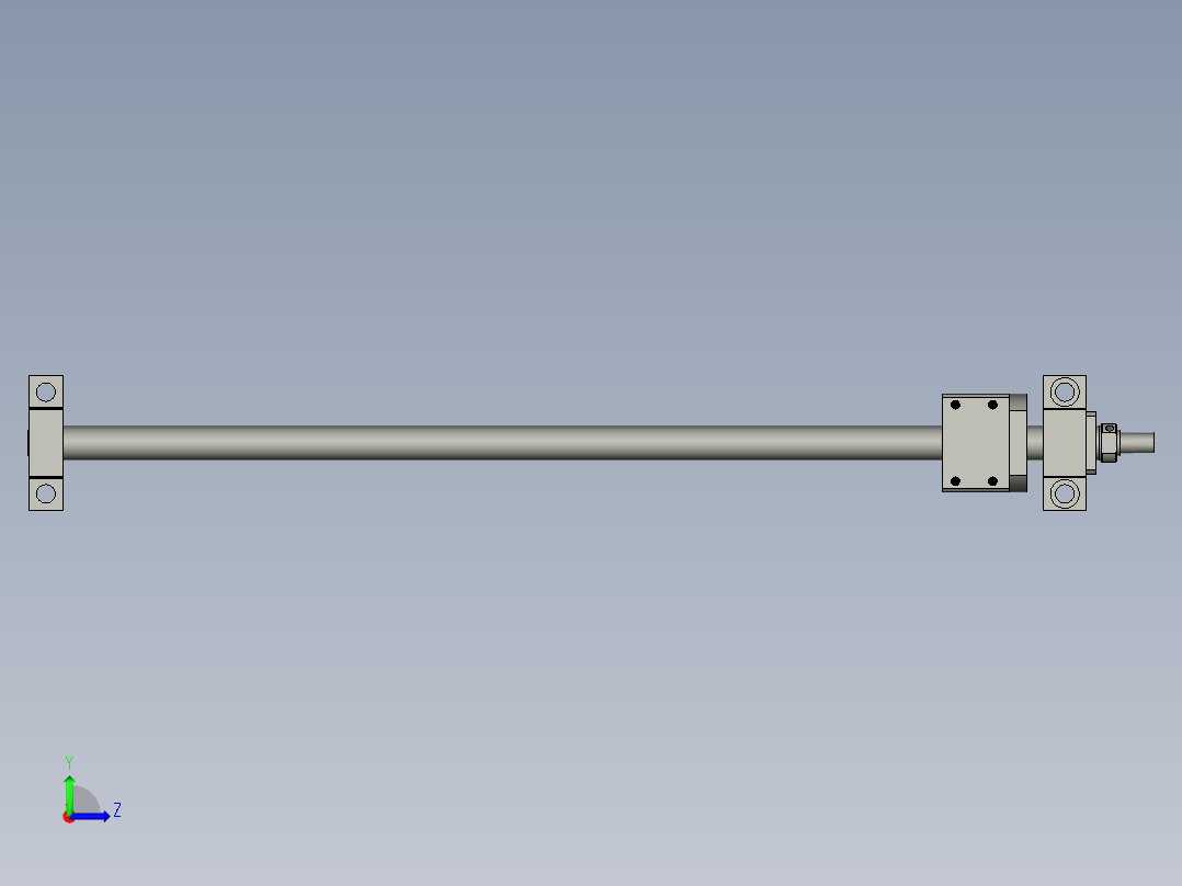 R20丝杠组件左视图