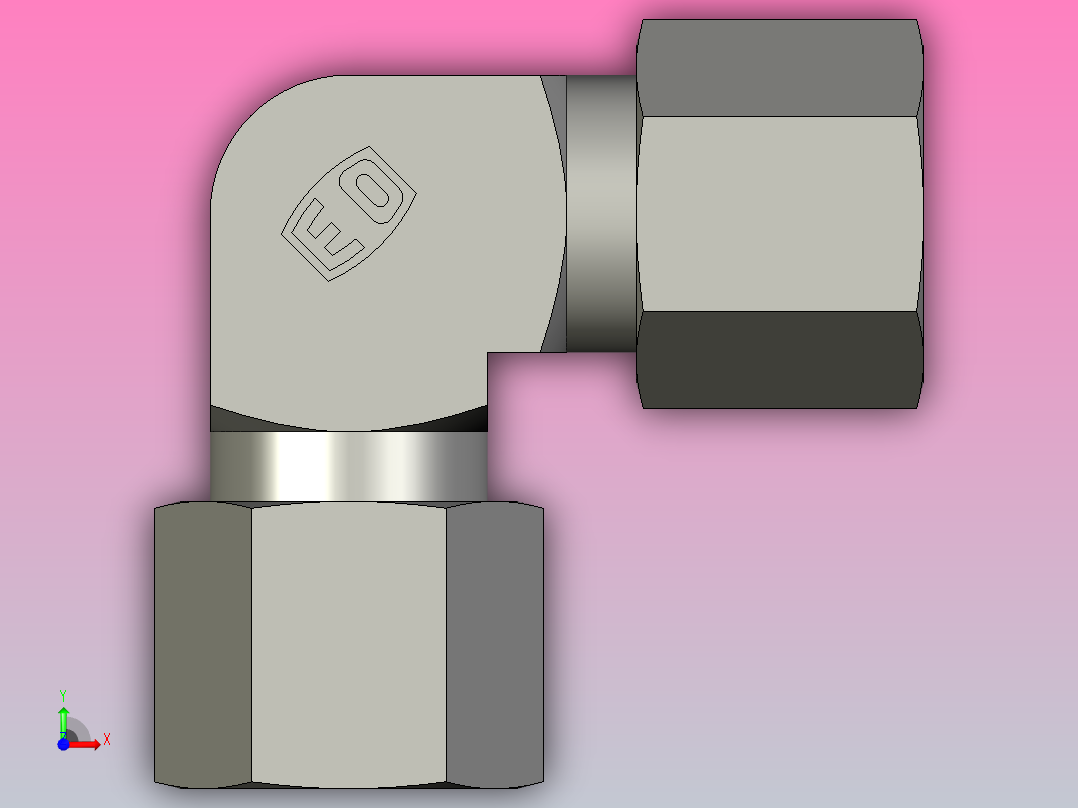 EO管接头弯头W08ZLCF.stp前视图