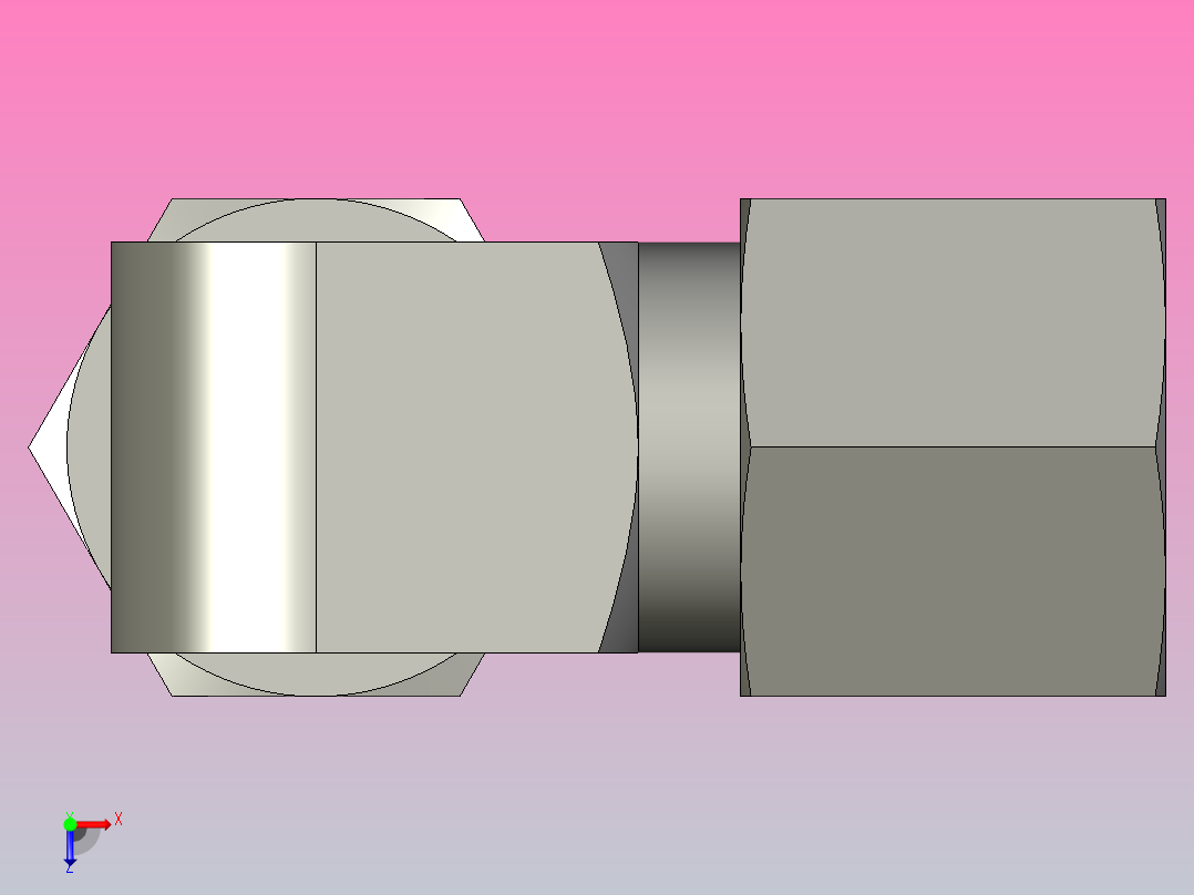 EO管接头弯头W08ZLCF.stp俯视图