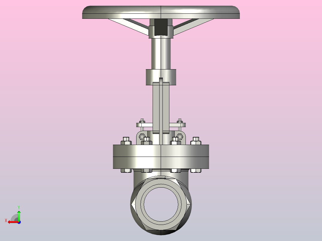 TJ10H-10～25手动调节阀[TJ10H-DN50]后视图