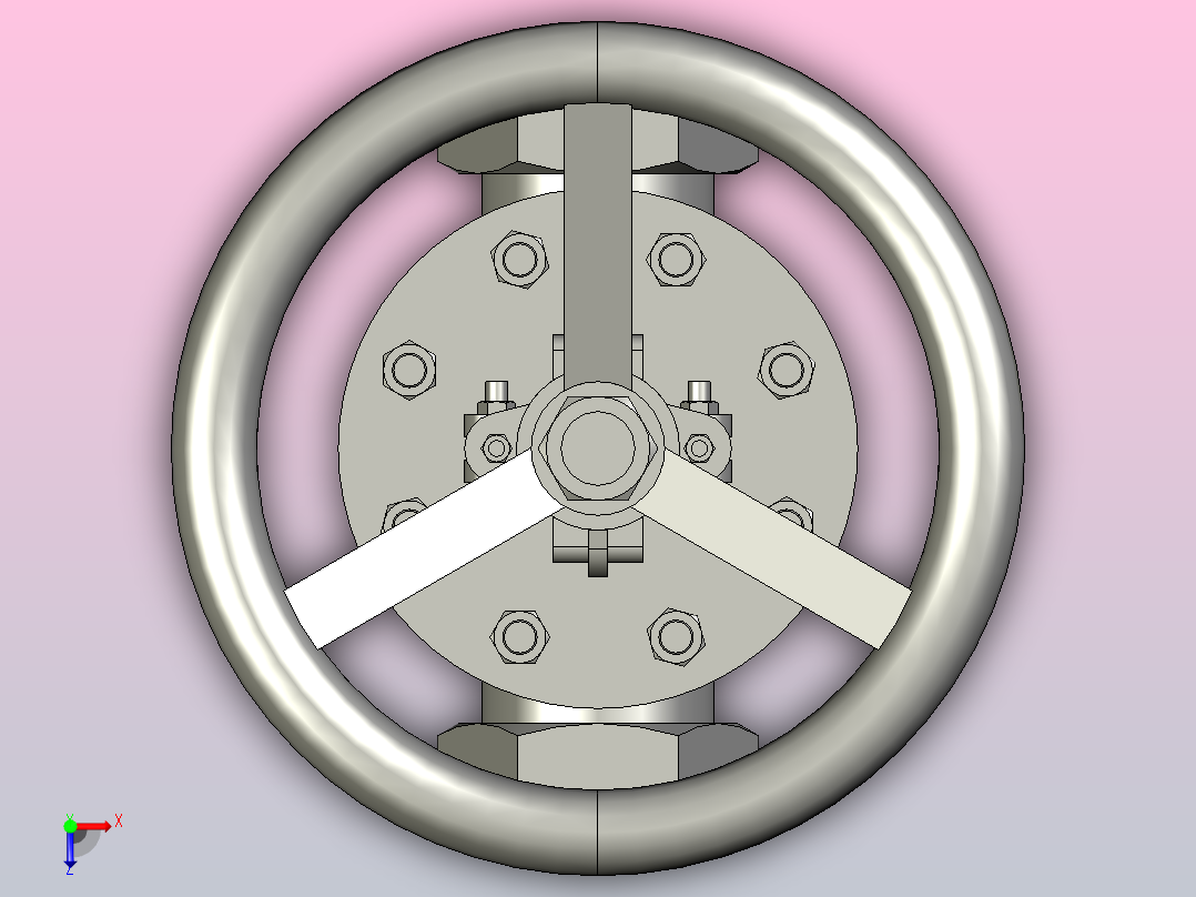 TJ10H-10～25手动调节阀[TJ10H-DN50]俯视图