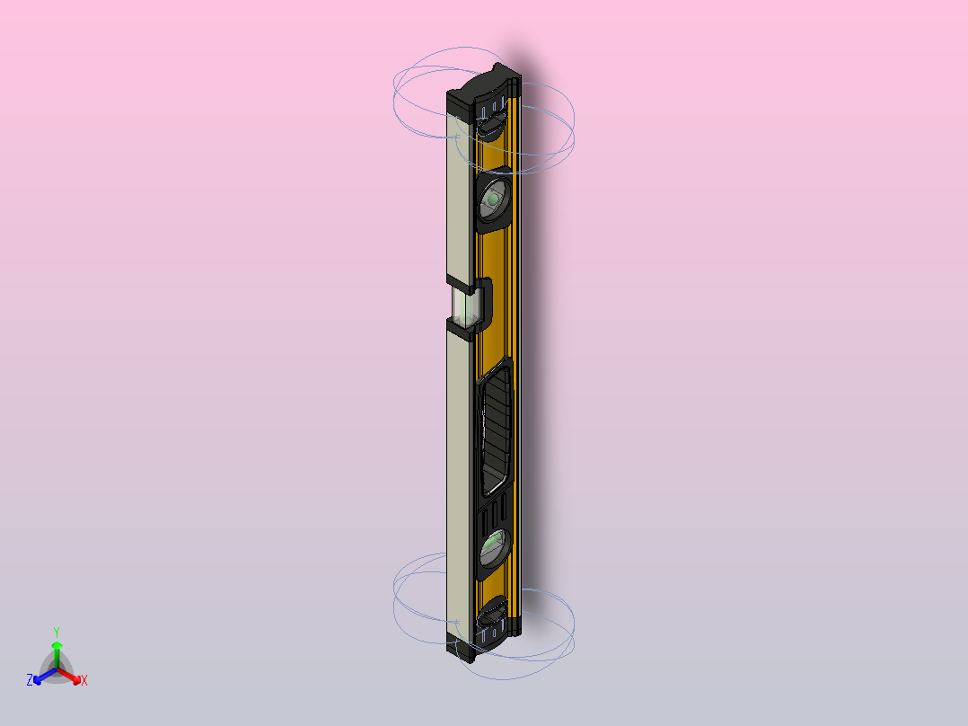 重型水平仪60cm正等轴测图