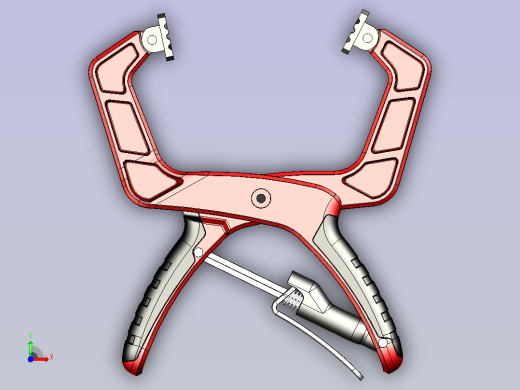 一款木工夹具3D数模图纸前视缩略图
