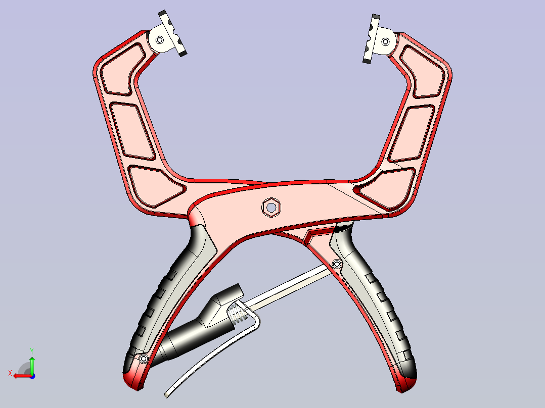 一款木工夹具3D数模图纸后视图