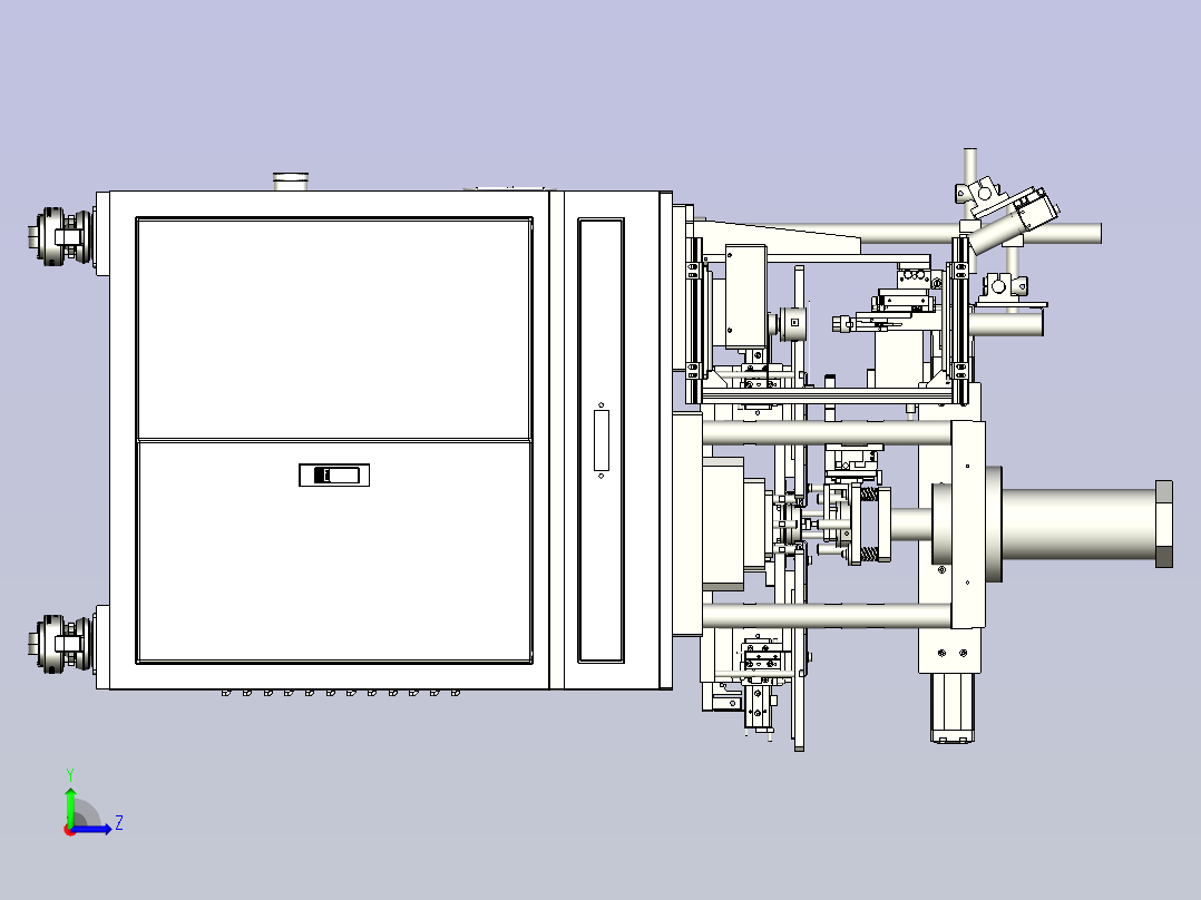 CCD视觉检测组装机左视图