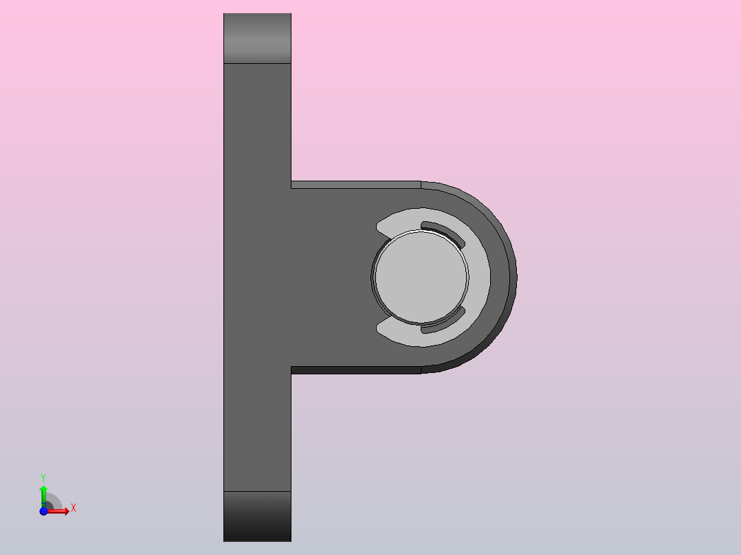 气缸附件固定座F_SE100CB前视图