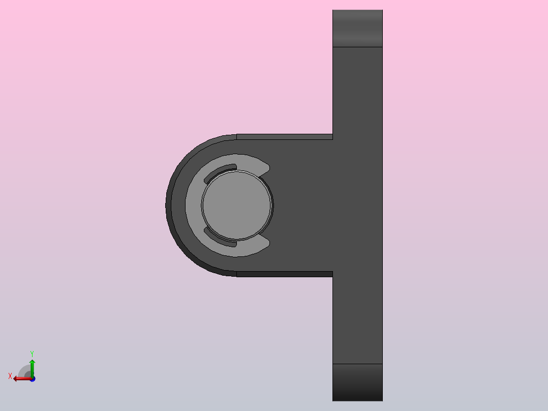 气缸附件固定座F_SE100CB后视图