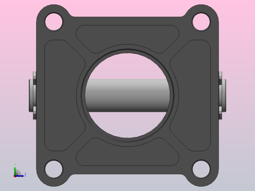 气缸附件固定座F_SE100CB左视缩略图