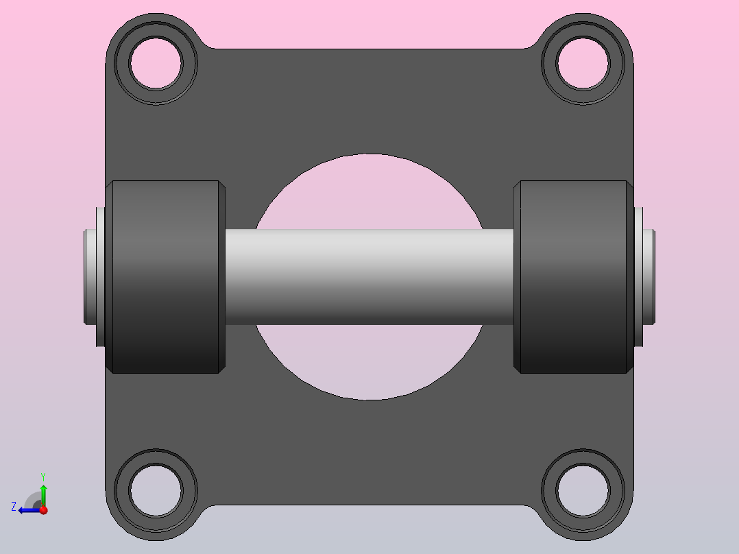 气缸附件固定座F_SE100CB右视图
