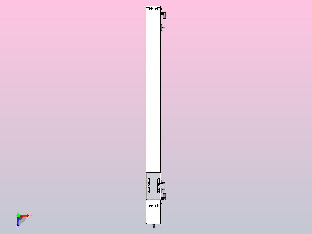 SCM6-650-BM-M10滚珠花健、支撑座、滚珠丝杠、交叉导轨、直线模组俯视图