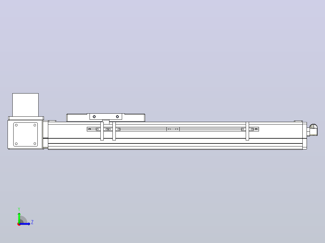 MCB10无尘皮带滑台[MCB10-L32-300-RU-100W-C3]左视图