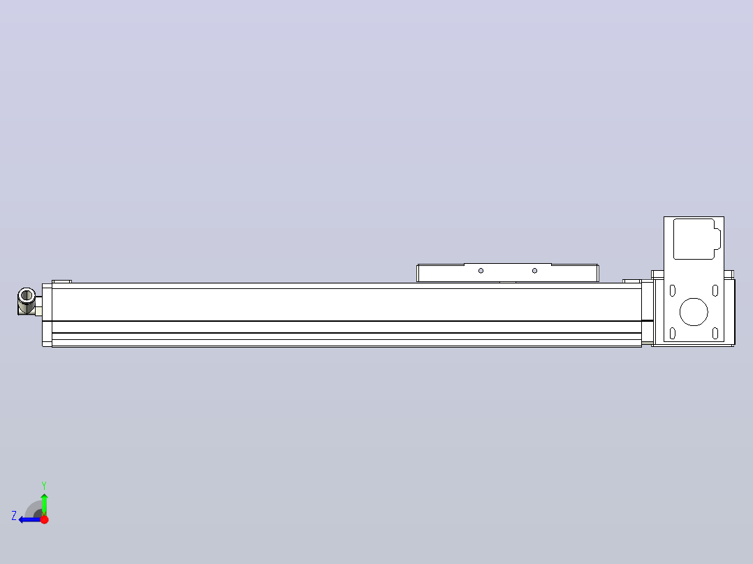MCB10无尘皮带滑台[MCB10-L32-300-RU-100W-C3]右视图