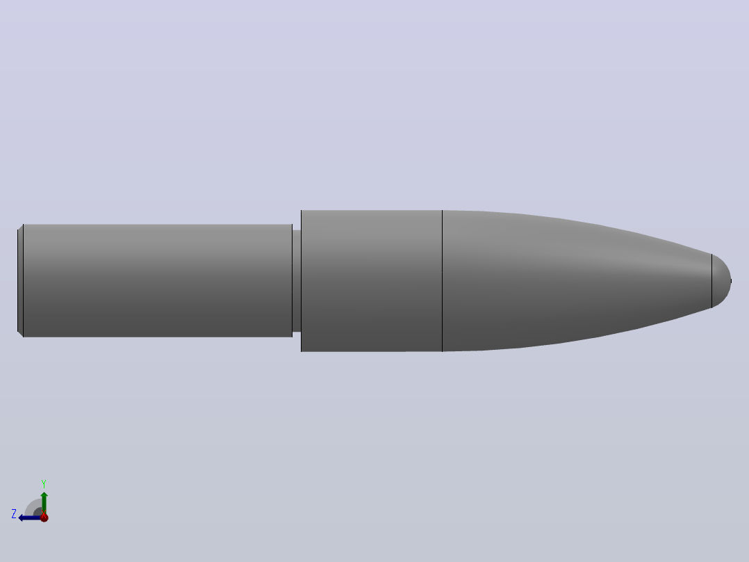 外螺纹型弹头型夹具定位销_LREF-8-10-L10-H10-M28右视图