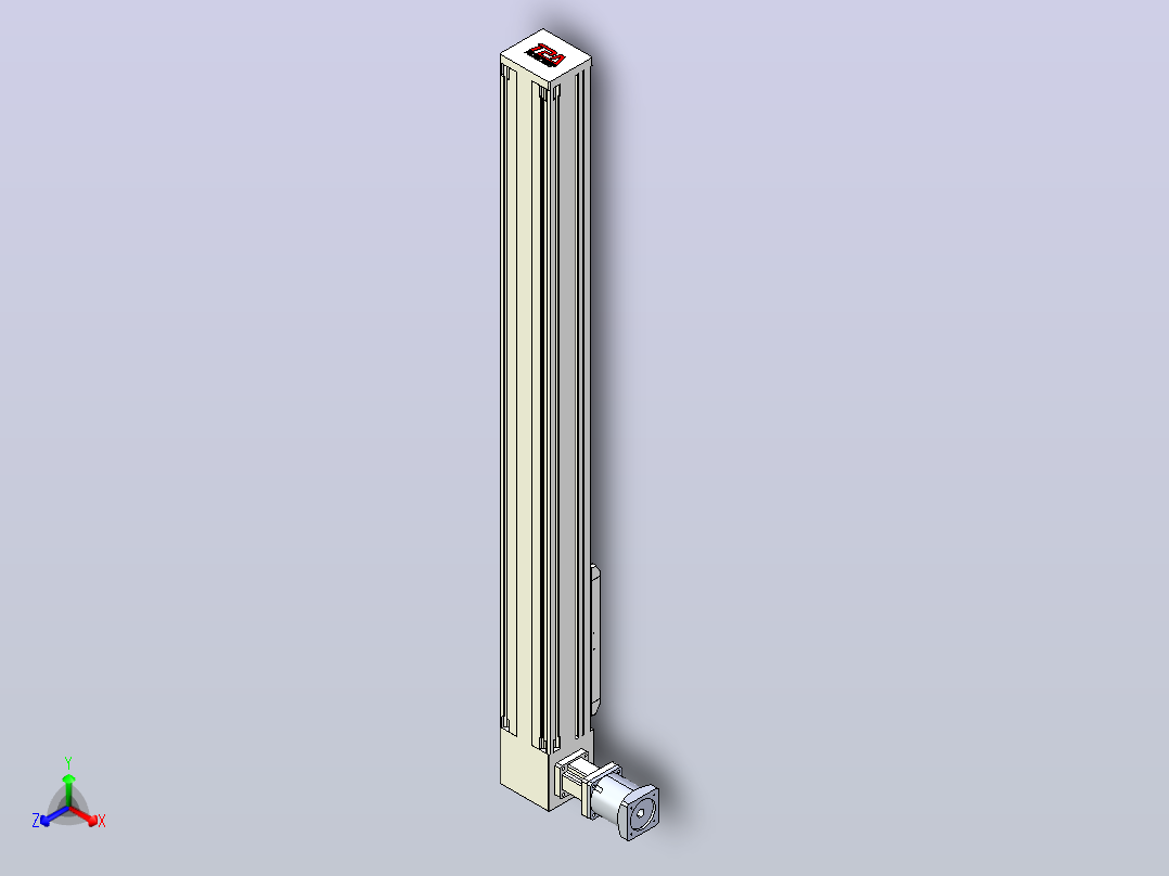 伺服电机集成皮带传动直线执行器TPA-OCB-140-256-L1050-DL-J90-N3正等轴测图