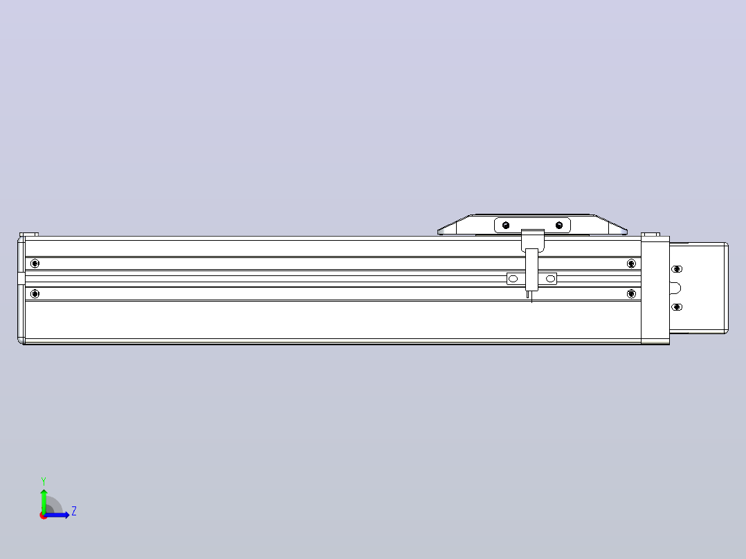 滚珠丝杠直线轴带导轨全封闭TPA-HCR-65S-1610C-L200-MR-C-P10-N3左视图
