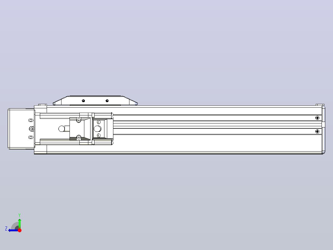 滚珠丝杠直线轴带导轨全封闭TPA-HCR-65S-1610C-L200-MR-C-P10-N3右视图