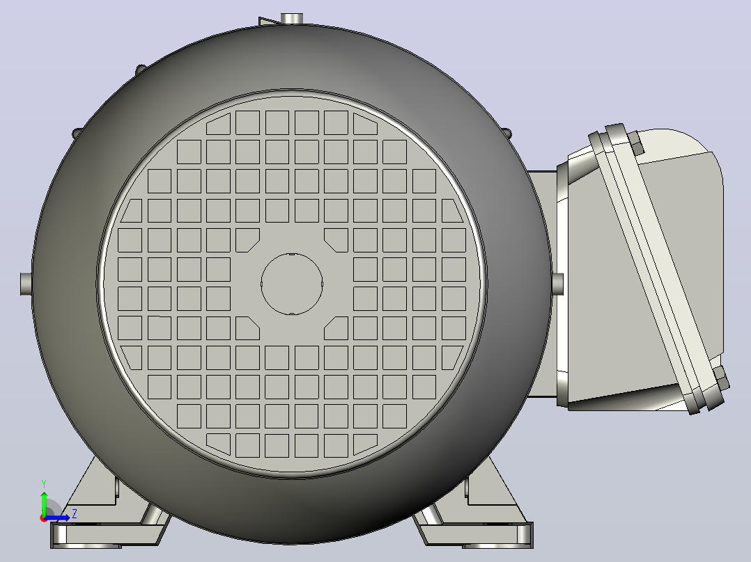 电机w22-ir3-premium-3-cv-4p-l90l-3f-380660-v-60-hz-ic411左视图