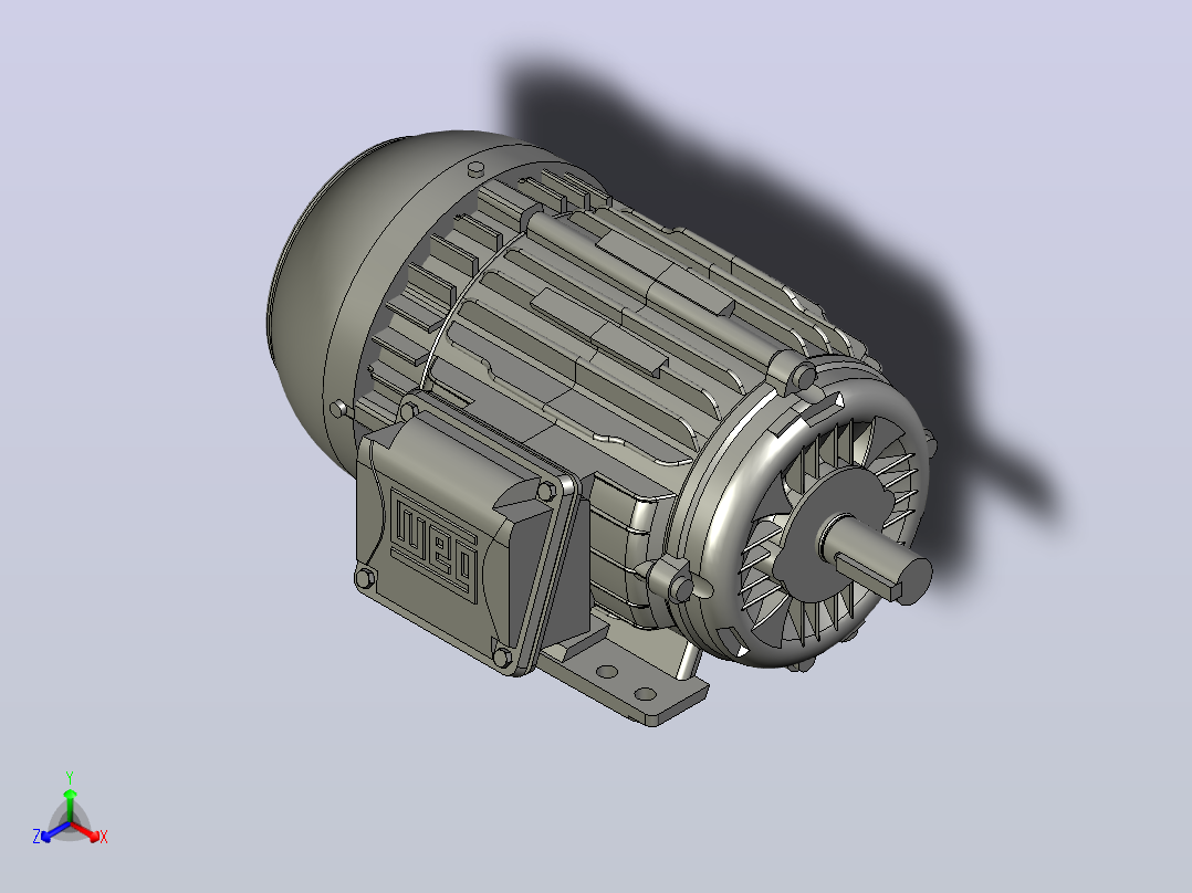 电机w22-ir3-premium-3-cv-4p-l90l-3f-380660-v-60-hz-ic411正等轴测图