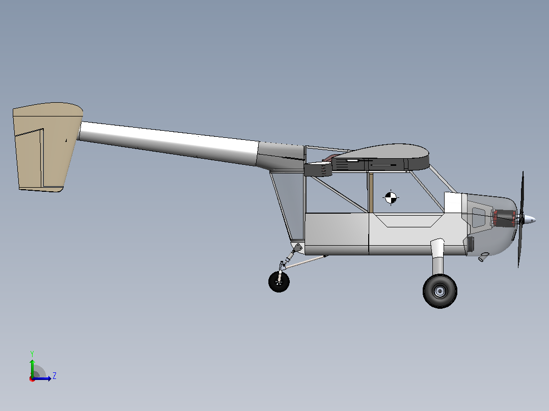 波音YL-15侦察机航模结构左视图