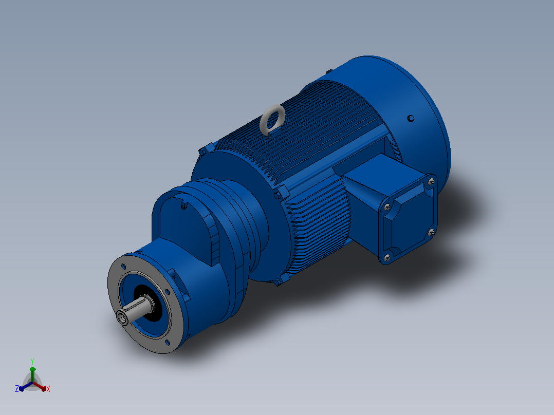 RXF67法兰轴伸式安装斜齿轮减速机RX67-Y4-4P-112M-M1-0°-Φ160主视图