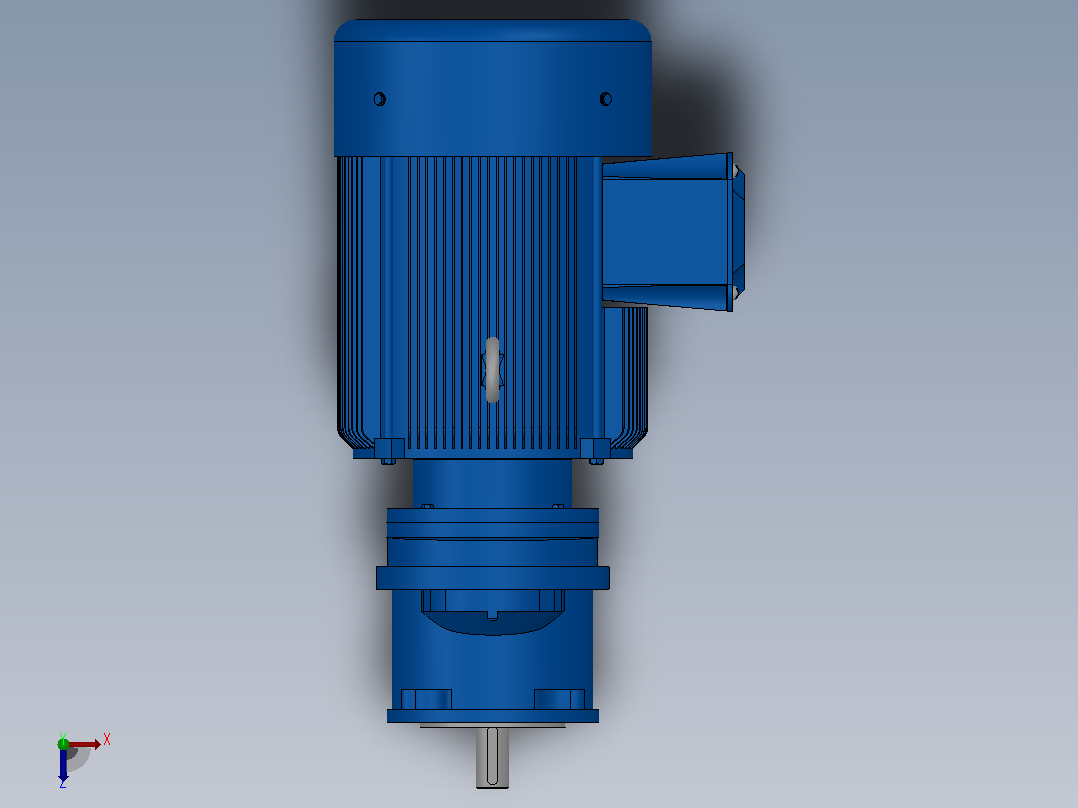 RXF67法兰轴伸式安装斜齿轮减速机RX67-Y4-4P-112M-M1-0°-Φ160俯视图
