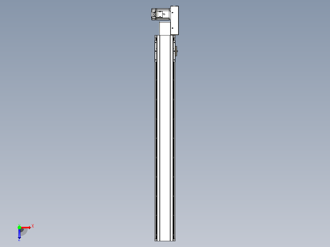 皮带直线轴半封闭可选导轨TPA-HNB-105D-90-L850-ML-C-P20-N3俯视图