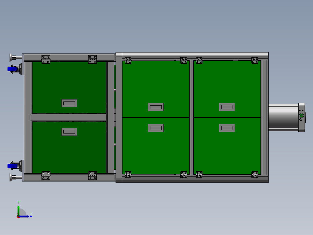 1.5T气缸气动式压机sw17可编辑左视图