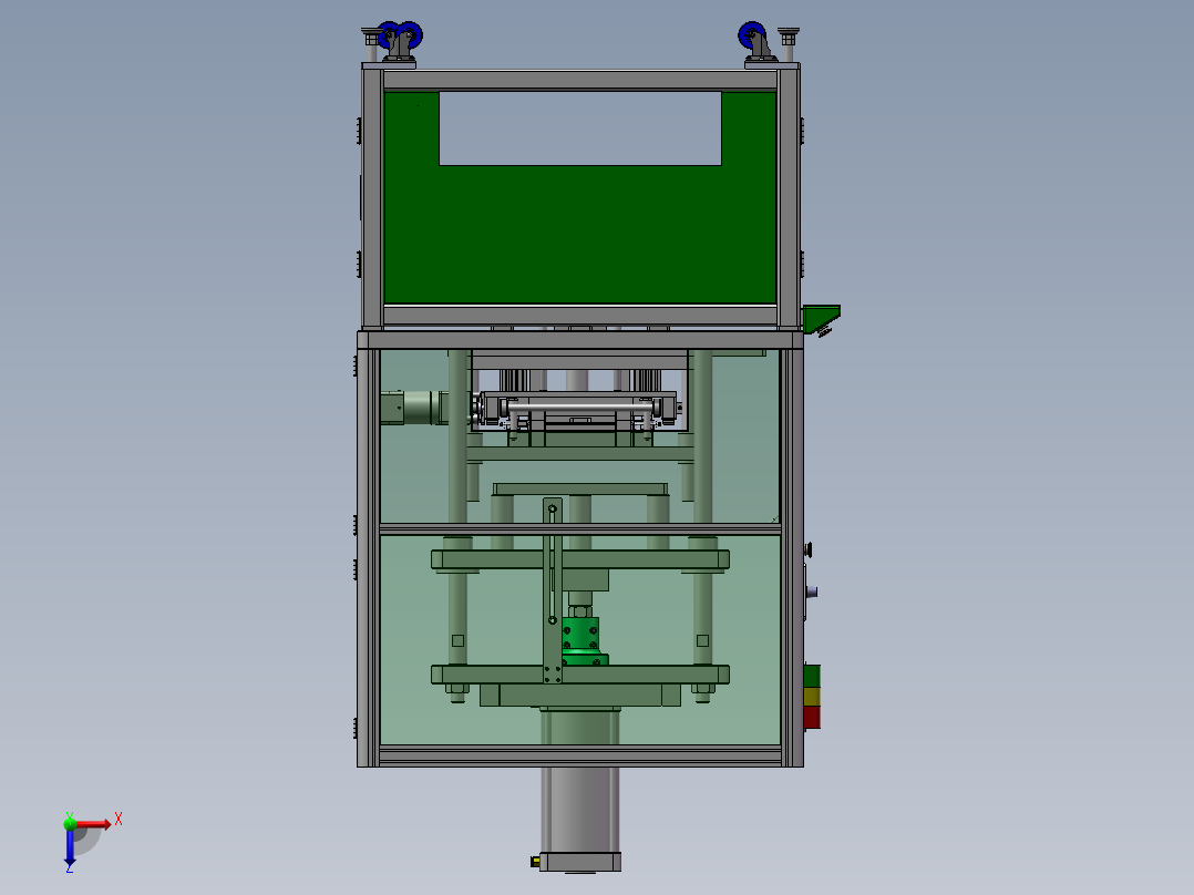 1.5T气缸气动式压机sw17可编辑俯视图