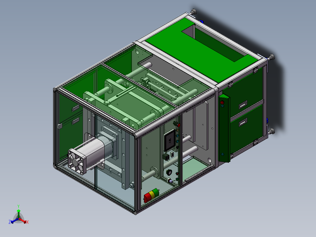 1.5T气缸气动式压机sw17可编辑正等轴测图