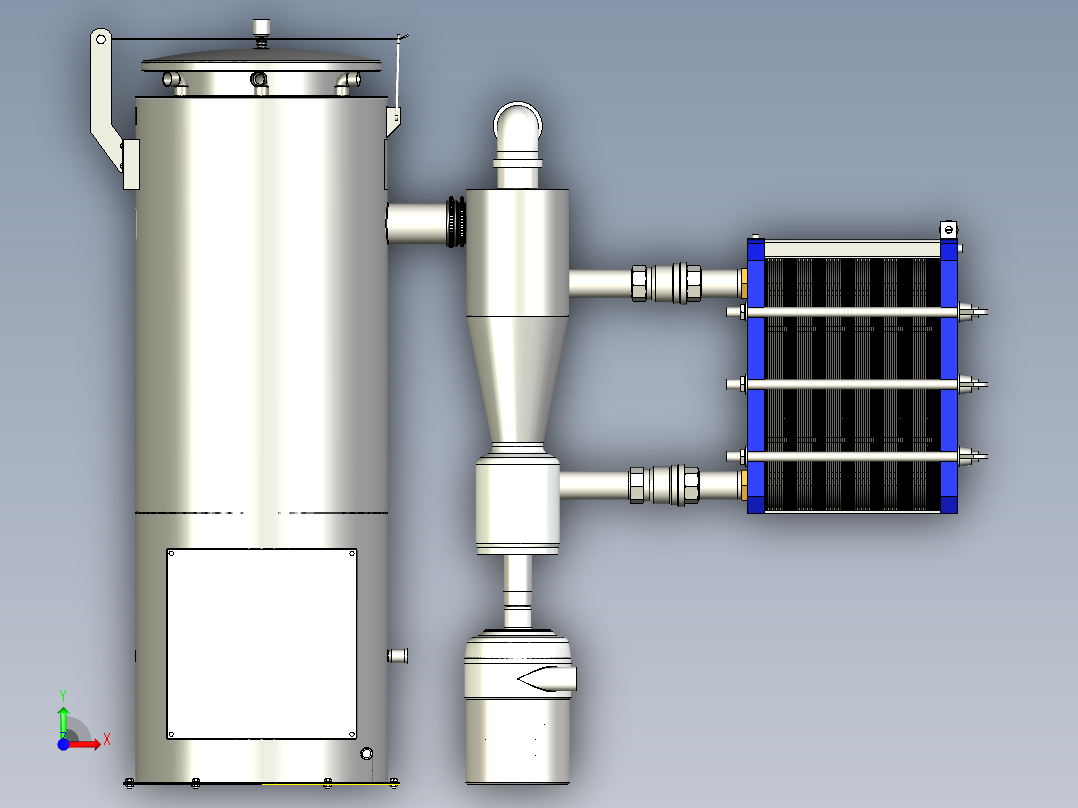 气化炉反应器前视图
